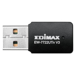 Edimax EW-7722UTN V3 N300, Alámbrico, USB, WLAN, Wi-Fi 4 (802.11n), 300 Mbit/s, Negro 2