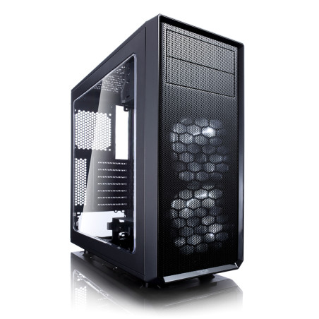 Fractal Design FD-CA-FOCUS-BK-W Focus G, Midi Tower, PC, Negro, ATX, ITX, micro ATX, Juego, Blanco