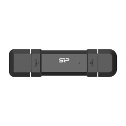 Silicon Power SP250GBUC3S72VPK DS72, 250 GB, USB Type-A / USB Type-C, 3.2 Gen 2 (3.1 Gen 2), 1050 MB/s, Tapa, Negro