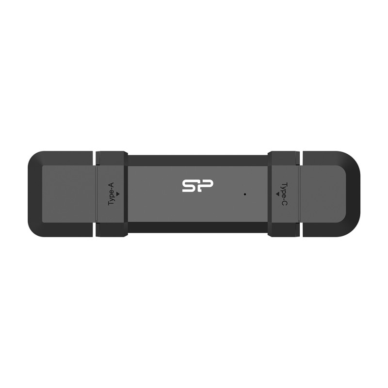 Silicon Power SP250GBUC3S72VPK DS72, 250 GB, USB Type-A / USB Type-C, 3.2 Gen 2 (3.1 Gen 2), 1050 MB/s, Tapa, Negro