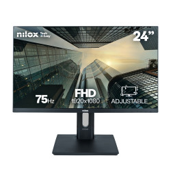Nilox NXM24REGWEB01 NXM24REGWEB01, 60,5 cm (23.8"), 1920 x 1080 Pixeles, Full HD, LED, 5 ms, Negro