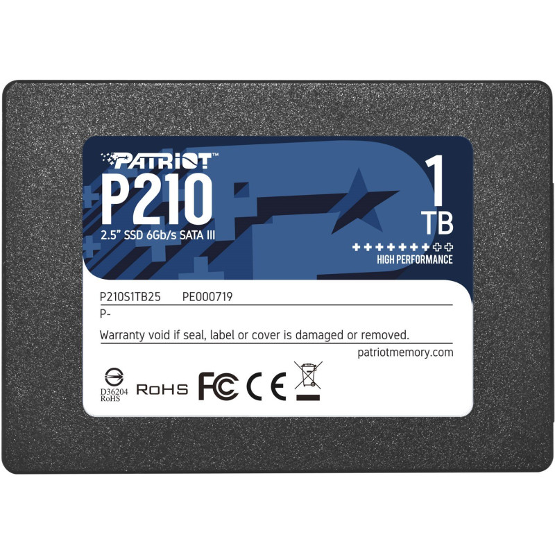 Patriot Memory P210S1TB25 P210, 1 TB, 2.5", 500 MB/s