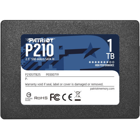 Patriot Memory P210S1TB25 P210, 1 TB, 2.5", 500 MB/s