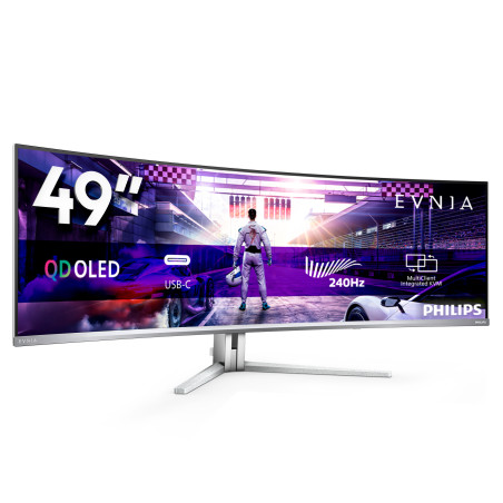 Philips 49M2C8900/00 Evnia 8000 49M2C8900/00, 124,2 cm (48.9"), 5120 x 1440 Pixeles, Dual QHD, QD-OLED, 0,03 ms, Blanco