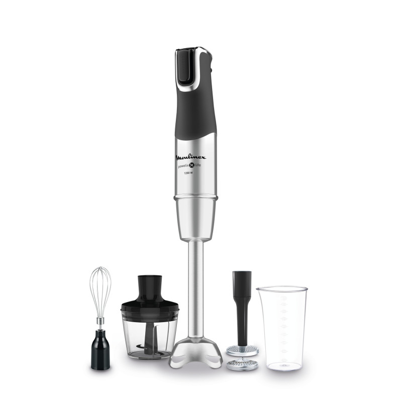 Moulinex DD95HD10 DD95HD, Batidora de inmersión, 0,8 L, 1200 W, Negro, Acero inoxidable
