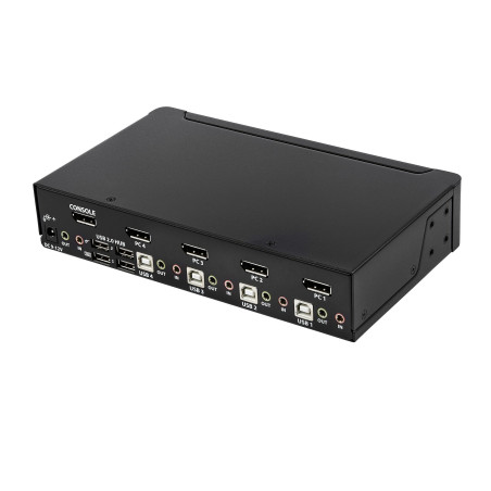 StarTech.com SV431DPUA2 Switch Conmutador KVM de 4 Puertos DisplayPort - 4K 60Hz - para Una Pantalla - Switch KVM de 4 Puertos