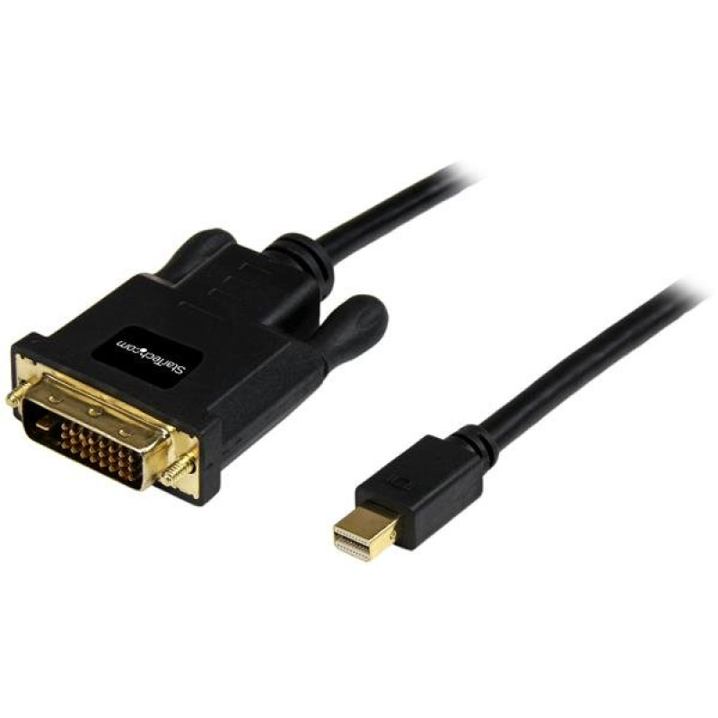 StarTech.com MDP2DVIMM6B Cable de 1,8m Adaptador de Vídeo Mini DisplayPort a DVI-D - Conversor Pasivo - 1920x1200 - Negro, 1,8