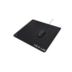 The G-Lab PAD-CEASIUM PAD CAESIUM, Negro, Multicolor, Estampado, Poliéster, Caucho, Base antiderrapante, Alfombrilla de ratón