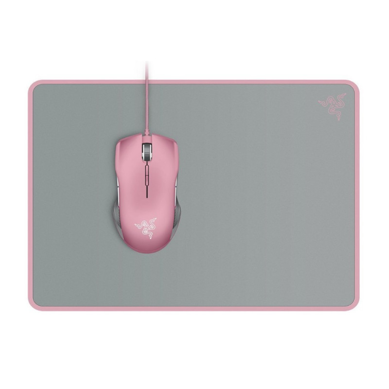Razer RZ02-00860400-R3M1 Invicta Quartz, Gris, Rosa, Monocromo, Base antiderrapante, Alfombrilla de ratón para juegos