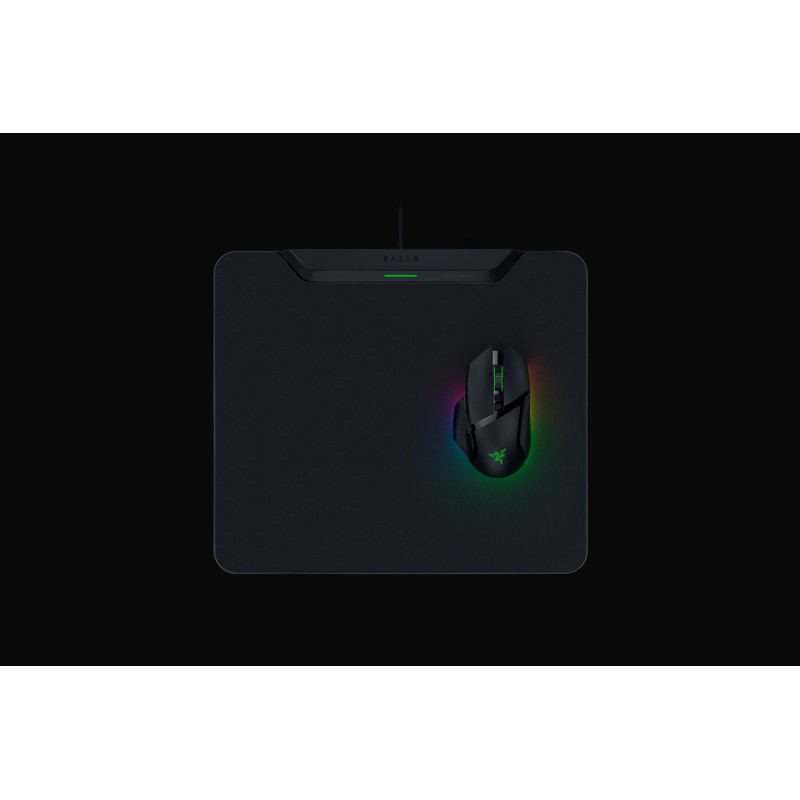 Razer RZ81-04930100-B3M1 HyperFlux V2, Negro, Monocromo, Caucho, Base antiderrapante, Alfombrilla de ratón para juegos