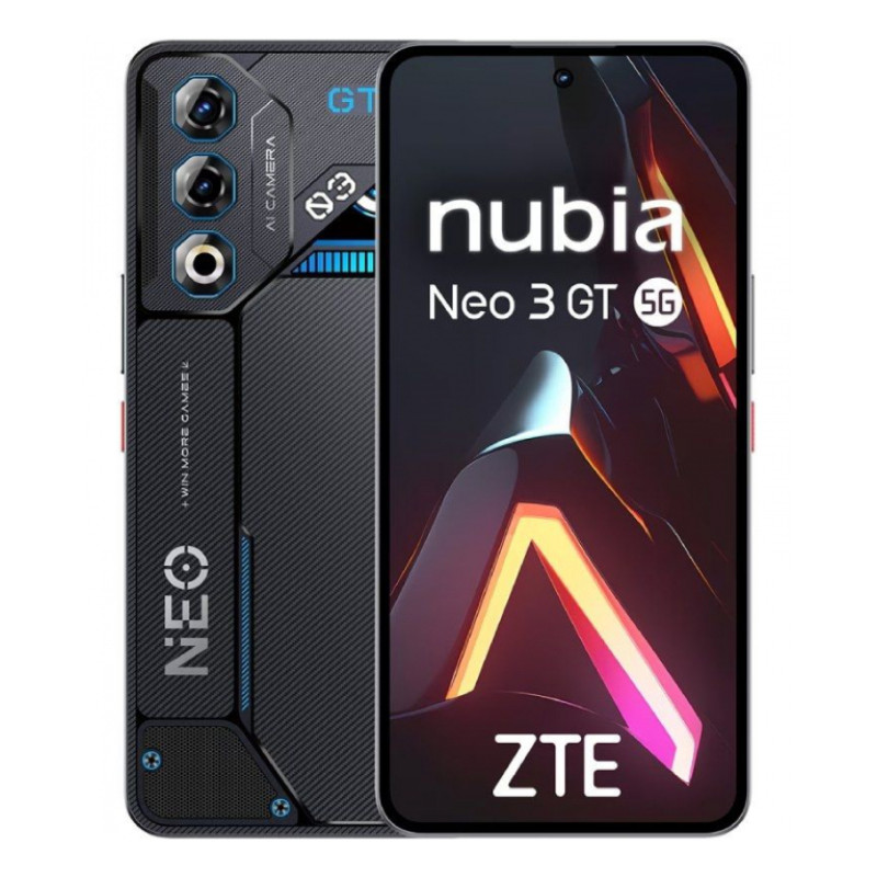 Nubia 6902176144677 Neo 3 GT 5G, 17,3 cm (6.8"), 1080 x 2392 Pixeles, 12 GB, 256 GB, 50 MP, Gris