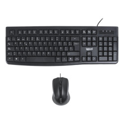iggual IGG319475 Kit teclado y ratón CMK-BUSINESS2 negro, Completo (100%), Alámbrico, USB, QWERTY, Negro, Ratón incluido