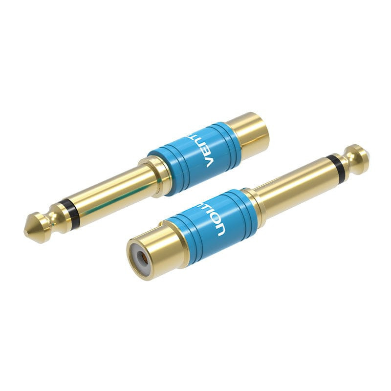 Vention VDD-C03 Adaptador Jack VDD-C03/ RCA Hembra - Jack 6.5 Macho/ Azul, 6.5mm, RCA, Azul