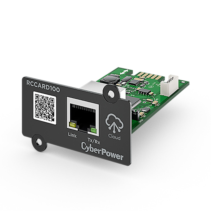 CyberPower RCCARD100 RCCARD100, Interno, Alámbrico, Ethernet, 100 Mbit/s, Negro, Verde, Metálico