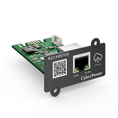 CyberPower RCCARD100 RCCARD100, Interno, Alámbrico, Ethernet, 100 Mbit/s, Negro, Verde, Metálico