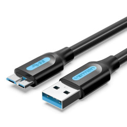 Vention COPBF Cable USB 3.0 COPBF/ USB Macho - MicroUSB Macho/ 1m/ Negro, 1 m, USB A, Micro-USB B, USB 2.0, Negro