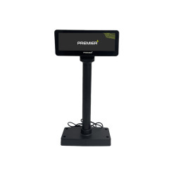 Premier CD220USBB CD-220 U, VFD, 2 líneas, 20 dígitos, 700 cd / m², Negro, Acrilonitrilo butadieno estireno (ABS)