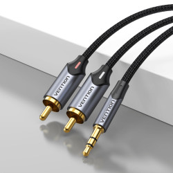 Vention BCNBH Cable Estéreo BCNBH/ Jack 3.5 Macho - 2x RCA Macho/ 2m/ Gris, 3.5mm TRRS, Macho, 2 x RCA, Macho, 2 m, Gris 2