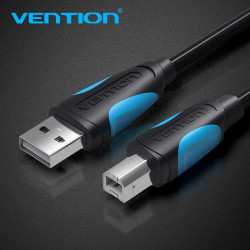 Vention VAS-A16-B200 Cable USB 2.0 Impresora VAS-A16-B100/ USB Tipo-B Macho - USB Macho/ 2m/ Negro, 2 m, USB A, USB B, USB 2.0, 2
