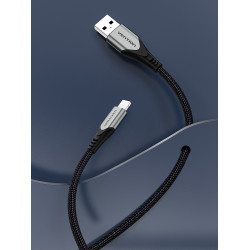 Vention LABHF Cable USB 2.0 Lightning LABHF/ USB Macho - Lightning Macho/ 1m/ Gris, 1 m, Lightning, USB A, Macho, Macho, 2