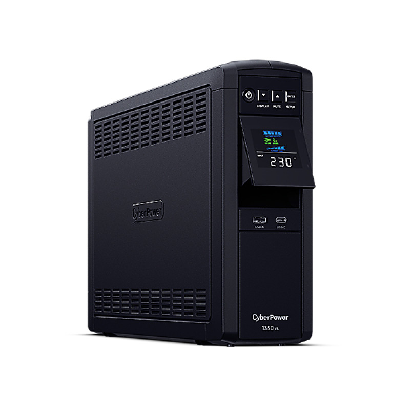 CyberPower CP1350EPFCLCD CP1350EPFCLCD, Línea interactiva, 1,35 kVA, 780 W, Onda sinusoidal pura, 165 V, 265 V