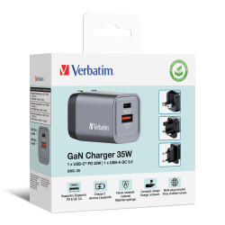 Verbatim 32200 GNC-35, Interior, Corriente alterna, 20 V, Negro, Gris 2