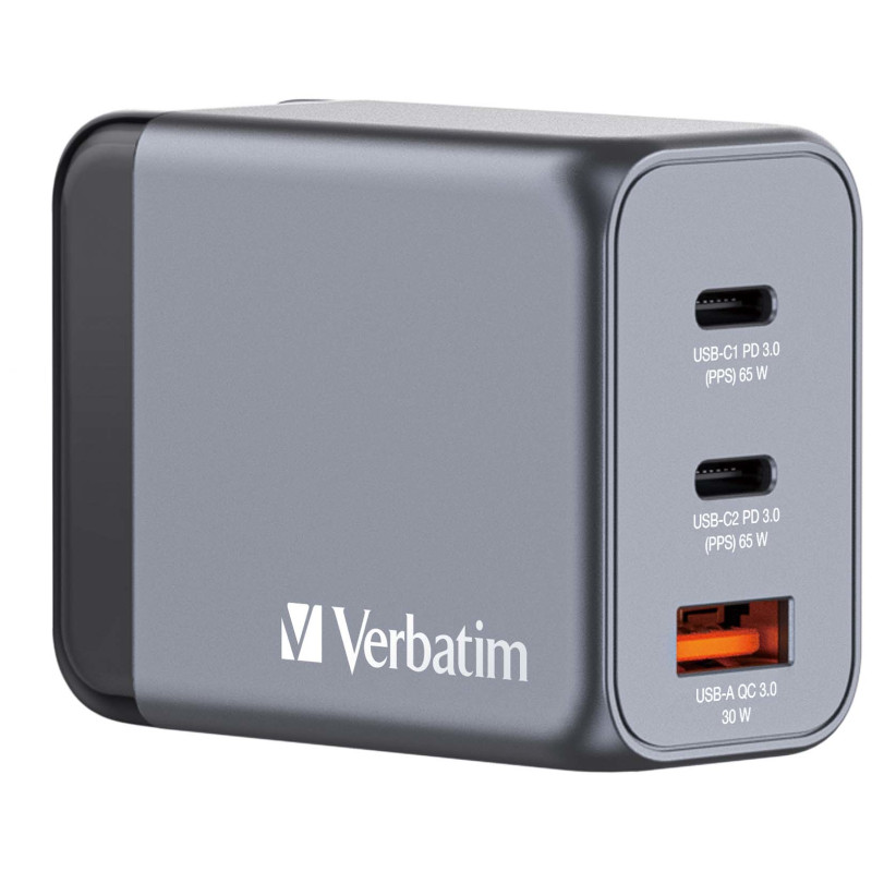 Verbatim 32201 GNC-65, Interior, Corriente alterna, 20 V, Negro, Gris