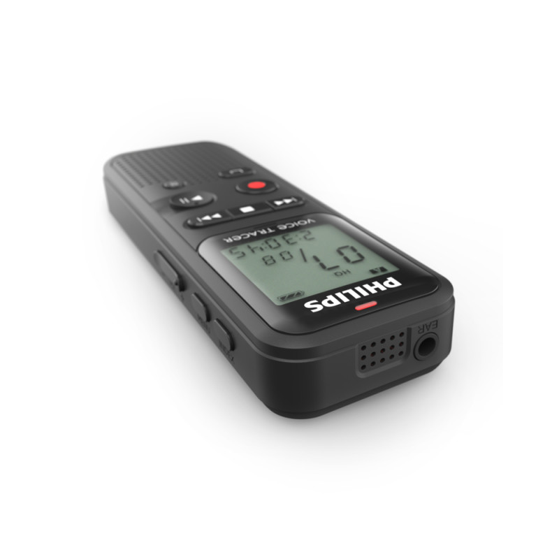 Philips DVT1160 VoiceTracer, 8 kHz, 750 - 18000 Hz, Negro, Windows 10/8/7, macOS, 108 x 37 x 20 mm, 46 g