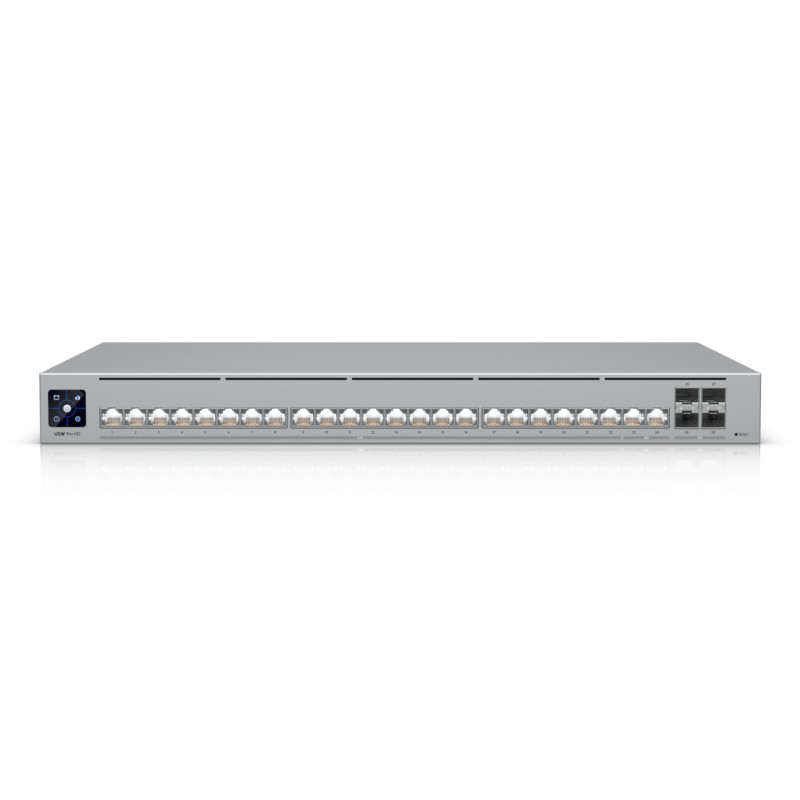 Ubiquiti USW-PRO-HD-24 UniFi Pro HD 24, Gestionado, L2/L3, 2.5G Ethernet (100/1000/2500), Montaje en rack, 1U