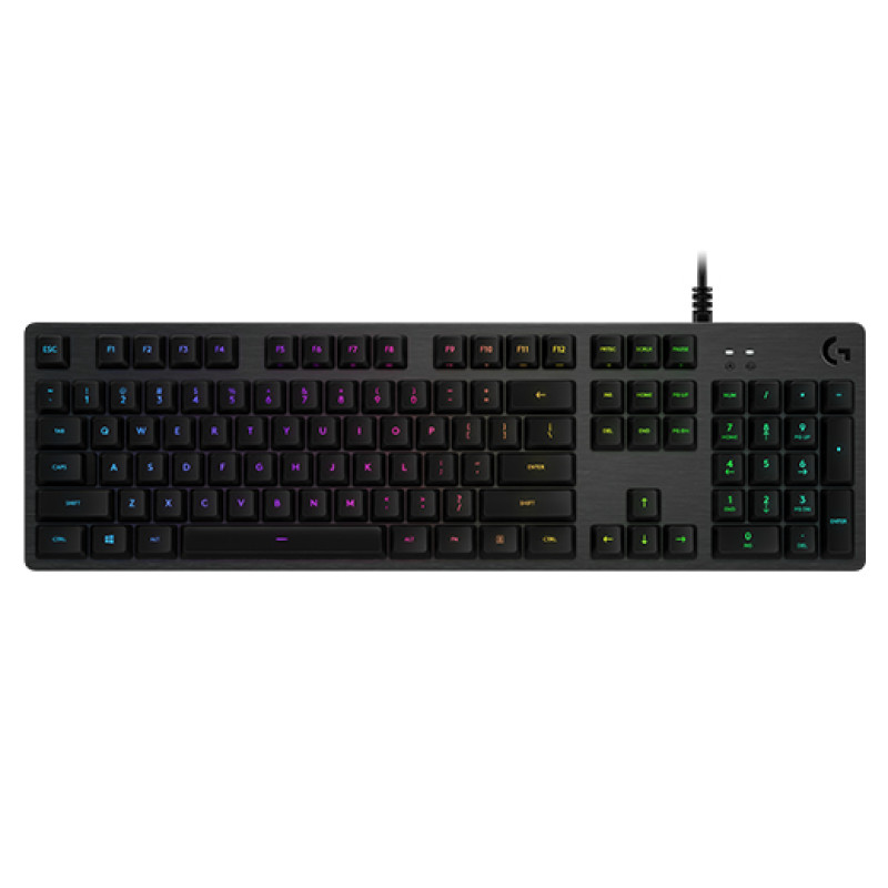 Logitech G 920-009344 920-009344, Alámbrico, USB, Interruptor mecánico, QWERTY, LED RGB, Carbono