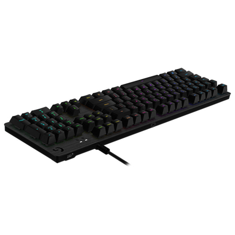 Logitech G 920-009344 920-009344, Alámbrico, USB, Interruptor mecánico, QWERTY, LED RGB, Carbono