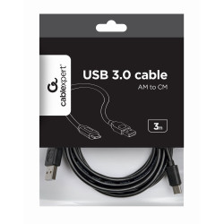 Gembird CCP-USB2-AMCM-10 CCP-USB2-AMCM-10, 3 m, USB A, USB C, USB 2.0, Macho/Macho, Negro