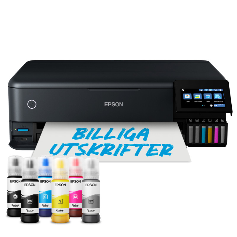 Epson C11CJ21401 EcoTank ET-8550, Inyección de tinta, Impresión a color, 5760 x 1440 DPI, A3, Impresión directa, Negro