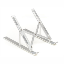iggual IGG318195 Soporte elevador plegable portátil 17 plata, Soporte para ordenador portátil y tableta, Plata, Aluminio,