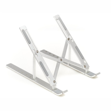 iggual IGG318195 Soporte elevador plegable portátil 17 plata, Soporte para ordenador portátil y tableta, Plata, Aluminio,