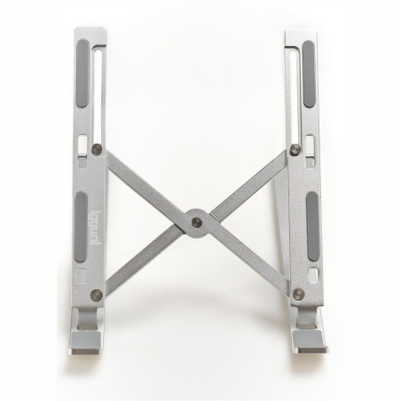 iggual IGG318195 Soporte elevador plegable portátil 17 plata, Soporte para ordenador portátil y tableta, Plata, Aluminio,