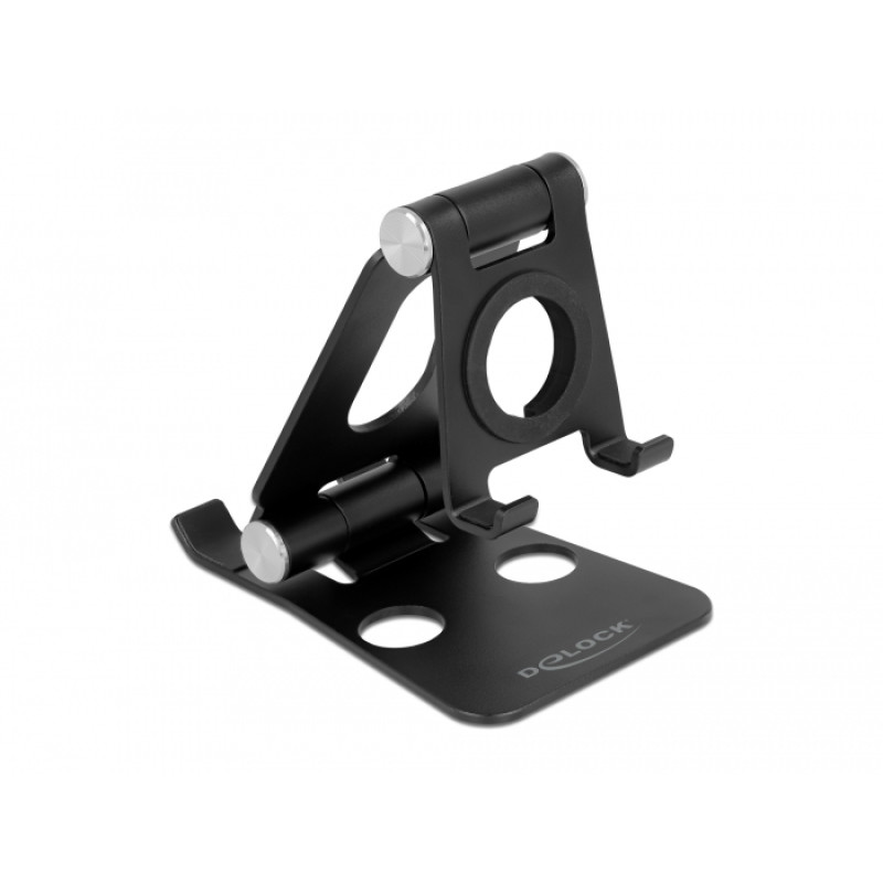 DeLOCK 18430 Soporte para teléfono inteligente y reloj inteligente ajustable negro, Teléfono móvil/smartphone, Reloj