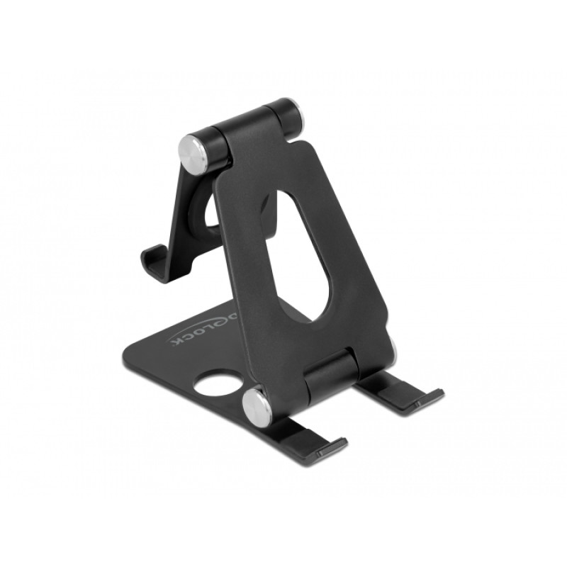 DeLOCK 18430 Soporte para teléfono inteligente y reloj inteligente ajustable negro, Teléfono móvil/smartphone, Reloj