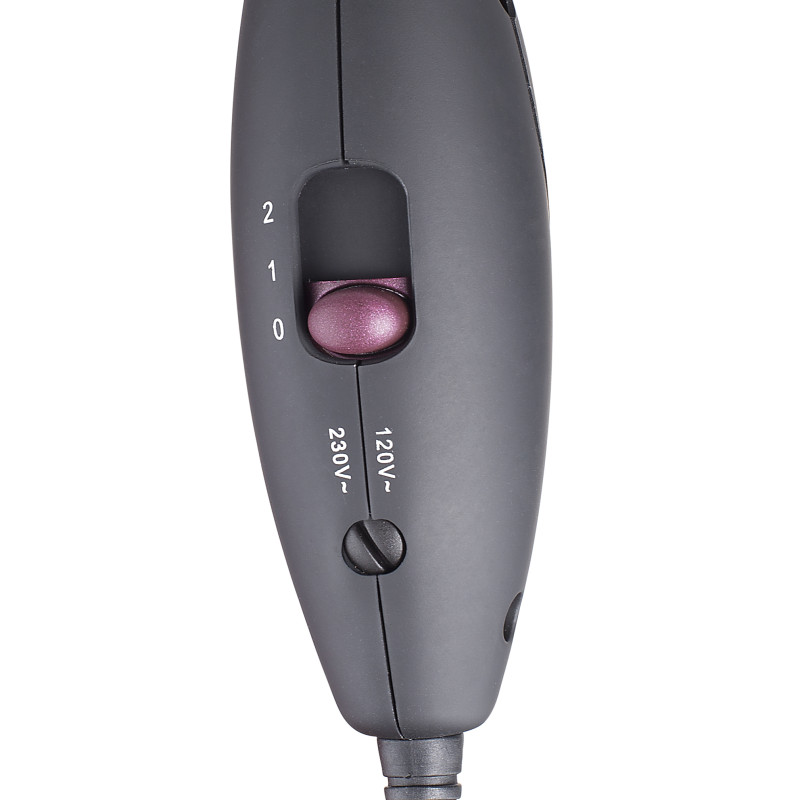 Tristar HD-2359 HD-2359 Secador de pelo, Negro, Violeta, Monocromo, Con agujero en la empuñadura para colgar, 1,7 m, 1200 W,