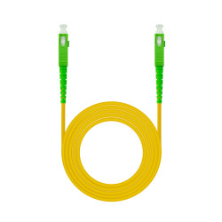 Nanocable 10.20.0003 Cable de Fibra Óptica SC/APC a SC/APC Monomodo Simplex LSZH, Amarillo, 3 m, 3 m, G.657.A2, SC, SC
