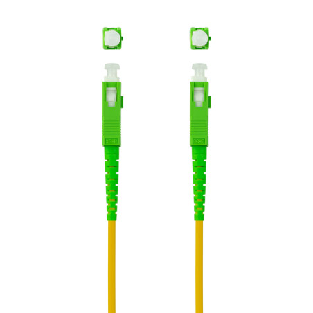 Nanocable 10.20.0003 Cable de Fibra Óptica SC/APC a SC/APC Monomodo Simplex LSZH, Amarillo, 3 m, 3 m, G.657.A2, SC, SC