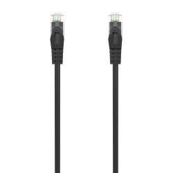 AISENS A145-0590 Cable de Red Latiguillo RJ45 LSZH Cat.6A 500 Mhz UTP AWG24, Negro, 3.0M, 3 m, Cat6a, U/UTP (UTP), RJ-45,