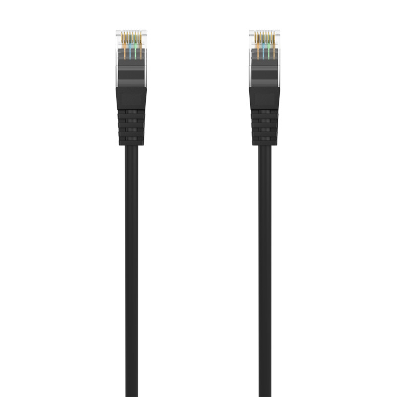AISENS A145-0590 Cable de Red Latiguillo RJ45 LSZH Cat.6A 500 Mhz UTP AWG24, Negro, 3.0M, 3 m, Cat6a, U/UTP (UTP), RJ-45,