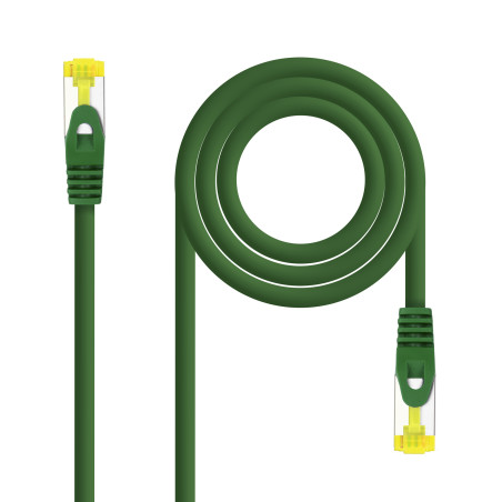 Nanocable 10.20.1900-L25-GR Cable Red Latiguillo RJ45 LSZH CAT.6A SFTP AWG26, Verde, 25 cm, 0,25 m, Cat6a, SF/UTP (S-FTP),