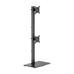 AISENS DT34TSR-459 Soporte de Mesa Con Peana Eco Giratorio e Inclinable para 2 Monitor/TV 12kg de 17-34, Negro, Independiente,