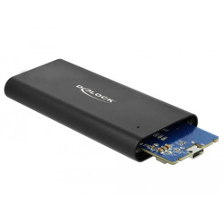DeLOCK 42614 42614, Caja externa para unidad de estado sólido (SSD), M.2, 10 Gbit/s, Conexión USB, Negro