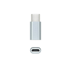 Nanocable 10.02.0011 Adaptador USB-C a Micro USB, USB-C/M-Micro B/H, Aluminio, Gris, USB C, Micro USB, Gris 2