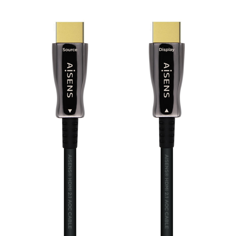 AISENS A153-0522 Cable HDMI V2.1 AOC Ultra Alta Velocidad / HEC 8k@60Hz 4k@120Hz 4:4:4 48Gbps, A/M-A/M, Negro, 60m, 60 m, HDMI