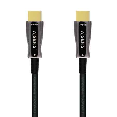 AISENS A153-0522 Cable HDMI V2.1 AOC Ultra Alta Velocidad / HEC 8k@60Hz 4k@120Hz 4:4:4 48Gbps, A/M-A/M, Negro, 60m, 60 m, HDMI
