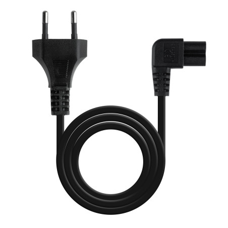 TooQ 10.22.0503 Cable de Alimentación Acodado CEE7/16/M-C7/H, Negro, 3 m, 3 m, CEE7/16, C7 acoplador, 250 V, 2.5 A